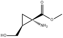 Cyclopropanecarboxylic acid, 1-amino-2-(hydroxymethyl)-, methyl ester, (1S- Struktur