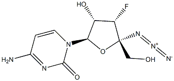 4'-C-Azido-3'-deoxy-3'-fluorocytidine Struktur