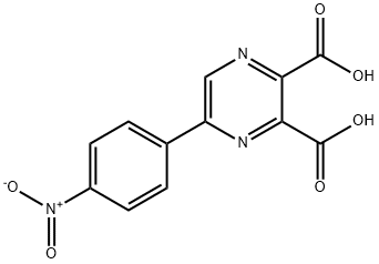 5-(4-Nitro-phenyl)-pyrazine-2,3-dicarboxylic acid Struktur