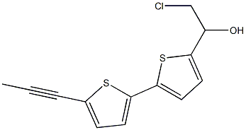 2-Chloro-1-(5'-(prop-1-ynyl)-2,2'-bithiophen-5-yl)ethanol Struktur