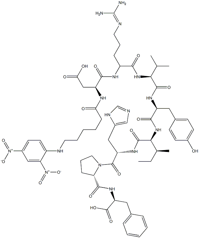 (2,4-dinitrophenyl)aminohexanoylangiotensin II Struktur