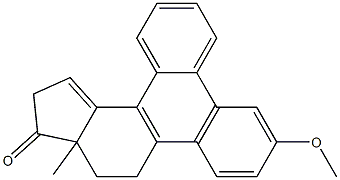 6,7-benzo-3-methoxyestra-1,3,5(10),8,14-pentaen-17-one Struktur