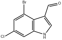 4-Bromo-6-Chloro-1H-Indole-3-Carbaldehyde(WXC01660) Struktur