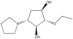 1,3-Cyclopentanediol,2-ethoxy-4-(1-pyrrolidinyl)-,(1alpha,2bta,3alpha,4bta)-(9CI) Struktur