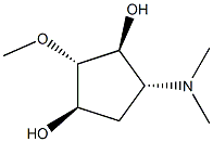 1,3-Cyclopentanediol,4-(dimethylamino)-2-methoxy-,(1-alpha-,2-bta-,3-alpha-,4-bta-)-(9CI) Struktur