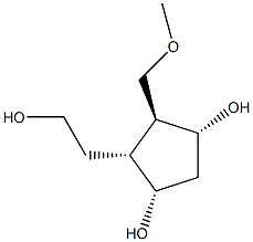 1,3-Cyclopentanediol,4-(2-hydroxyethyl)-5-(methoxymethyl)-,[1R-(1-alpha-,3-alpha-,4-alpha-,5-bta-)]-(9CI) Struktur