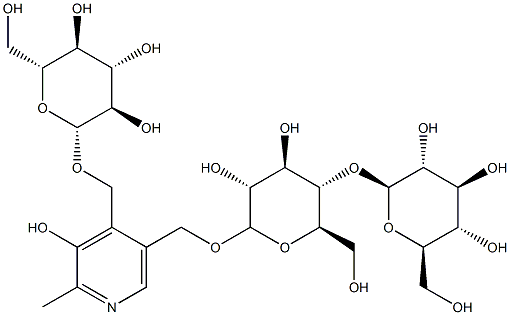 4'-O-(glucosyl)-5'-O-(cellobiosyl)pyridoxine Struktur