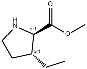 D-Proline, 3-ethyl-, methyl ester, (3R)-rel- (9CI) Struktur