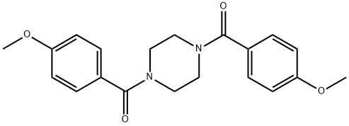 1,4-bis(4-methoxybenzoyl)piperazine Struktur