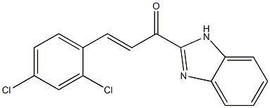 1-(1H-benzimidazol-2-yl)-3-(2,4-dichlorophenyl)-2-propen-1-one Struktur