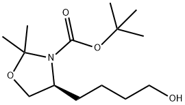 (R)-tert-butyl 4-(4-hydroxybutyl)-2,2-diMethyloxazolidine-3-carboxylate Struktur