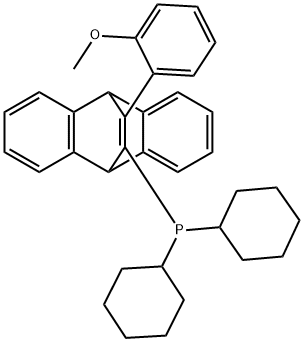 11-Dicyclohexylphosphino-12-(2-methoxyphenyl)-9,10-ethenoanthracene dichloromethane adduct, min. 98% o-MeO KITPHOS Struktur