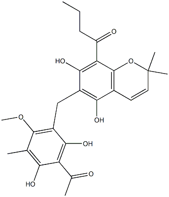 Butyrylma llotochromene Struktur