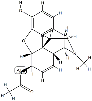 (-)-6beta-Acetylthionormorphine Struktur