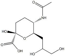 N-acetyl-4,7-dideoxyneuraminic acid Struktur