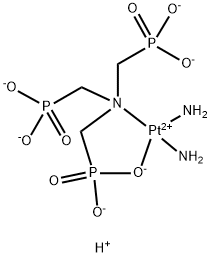 aminotris(methylenephosphonato)diamminoplatinum (II) Struktur