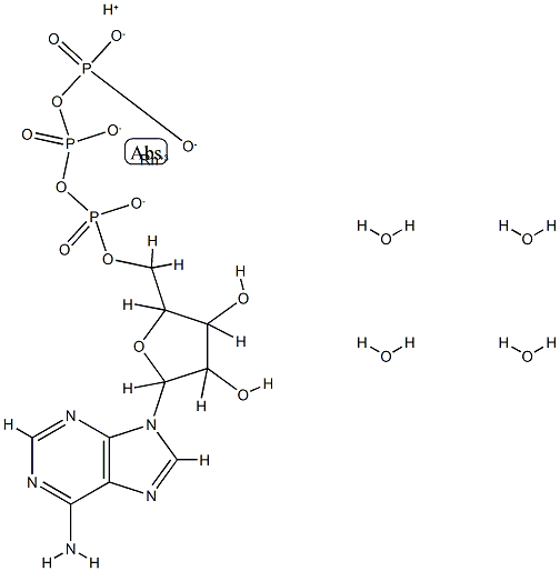 bidentate tetraaquarhodium adenosine 5'-triphosphate complex Struktur