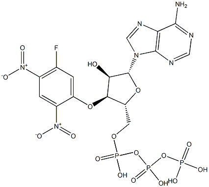 3'-O-(5-fluoro-2,4-dinitrophenyl)ATP ether Struktur