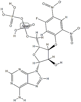 3'-O-(5-fluoro-2,4-dinitrophenyl)ADP ether Struktur