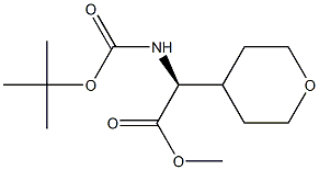 Methyl (αS)-α-[[(1,1-dimethylethoxy)carbonyl]amino]tetrahydro-2H-pyran-4-acetate Struktur