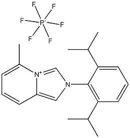 2-(2,6-Diisopropylphenyl)-5-methylimidazo[1,5-a]pyridinium  hexafluorophosphate Struktur