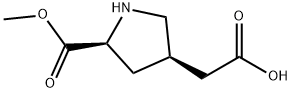 2-((5S)-5-(methoxycarbonyl)pyrrolidin-3-yl)acetic acid Struktur