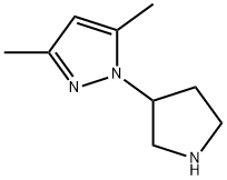 3,5-dimethyl-1-pyrrolidin-3-yl-1H-pyrazole Struktur