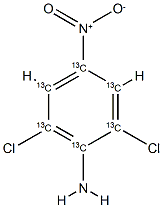 2,6-Dichloro-4-nitroaniline-13C6 (Dichloran-13C6) Struktur