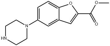 Methyl 5-(piperazin-1-yl)benzofuran-2-carboxylate Struktur