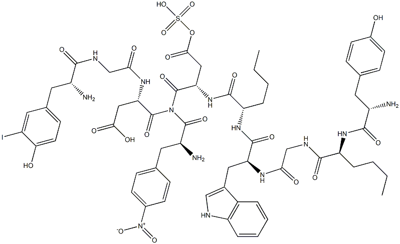 cholecystokinin (26-33), I-Tyr-Gly-(Nle(28,31),4-NO2-Phe(33)) Struktur