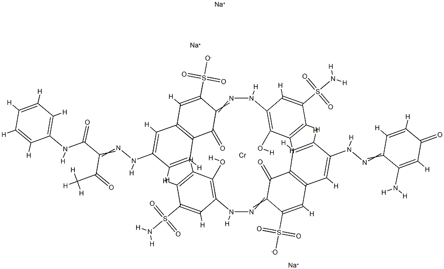 Chromate(3-), 7-(aminohydroxyphenyl)azo-3-5-(aminosulfonyl)-2-(hydroxy-.kappa.O)phenylazo-.kappa.N1-4-(hydroxy-.kappa.O)-2-naphthalenesulfonato(3-)3-5-(aminosulfonyl)-2-(hydroxy-.kappa.O)phenylazo-.kappa.N1-4-(hydroxy-.kappa.O)-7-2-hydroxy-1-(phenylamino) Struktur