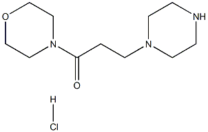 1-Morpholin-4-yl-3-piperazin-1-yl-propan-1-onehydrochloride Struktur