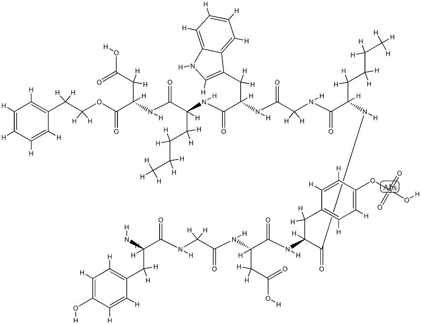 cholecystokinin (26-32), Tyr-Gly-Nle(28,31) phenethyl ester- Struktur