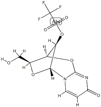 2'-O-triflyl-2,3'-anhydroxylosyluracil Struktur