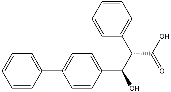 beta-Hydroxy-alpha-phenyl-(1,1'-biphenyl)-4-propanoic acid, (R',S')-(-)- Struktur