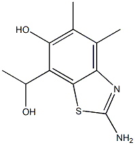 7-Benzothiazolemethanol,  2-amino-6-hydroxy--alpha-,4,5-trimethyl- Struktur