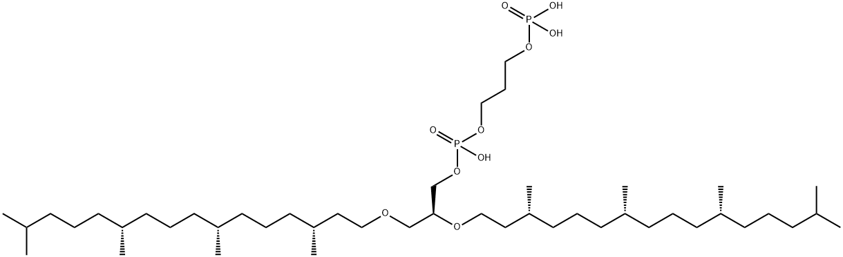 2,3-diphytanyl-sn-glycero-1-phospho-1'-propanediol 3'-phosphate Struktur