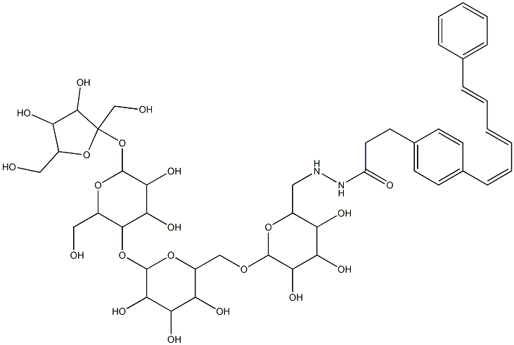 diphenylhexatrienylpropanoylhydrazylstachyose Struktur