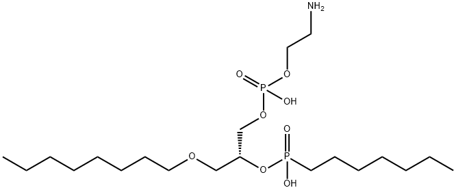 1-O-octyl-2-heptylphosphonylglycero-3-phosphoethanolamine Struktur