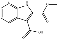 2-(Methoxycarbonyl)-1H-pyrrolo[2,3-b]pyridine-3-carboxylic acid Struktur