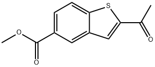 methyl 2-acetylbenzo[b]thiophene-5-carboxylate Struktur