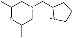 2,6-dimethyl-4-(pyrrolidin-2-ylmethyl)morpholine Struktur