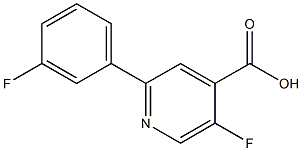 3-Fluoro-6-(3-fluorophenyl)picolinic acid Struktur