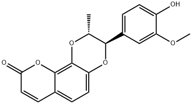 6-Demethoxy-9'-deoxycleomiscosin A Struktur