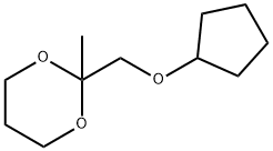 1,3-Dioxane,2-[(cyclopentyloxy)methyl]-2-methyl-(9CI) Struktur