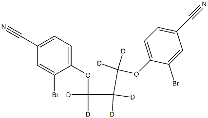 1,3-Bis(2’bromo-4’-cyano-phenoxy)propane-d6 Struktur