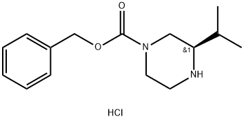 (R)-4-N-CBZ-2-ISOPROPYLPIPERAZINE-HCl Struktur