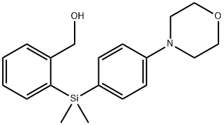 2-(Dimethyl[4-(4-morpholinyl)phenyl]silyl)benzyl alcohol, 95% Struktur