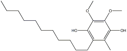 2,3-dimethoxy-5-methyl-6-undecyl-1,4-benzoquinol Struktur