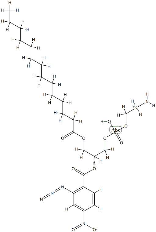 2-(2-azido-4-nitrobenzoyl)-1-myristoylglycero-3-phosphoethanolamine Struktur